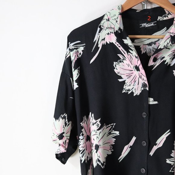 ❌SOLD❌vintage 80s tropical palm print button shirt - Picture 5 of 8